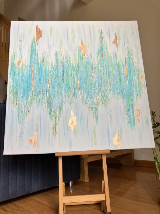 "FRECVENTA BLANDETII" - Tablou unicat abstract cu pasta texturata [4]