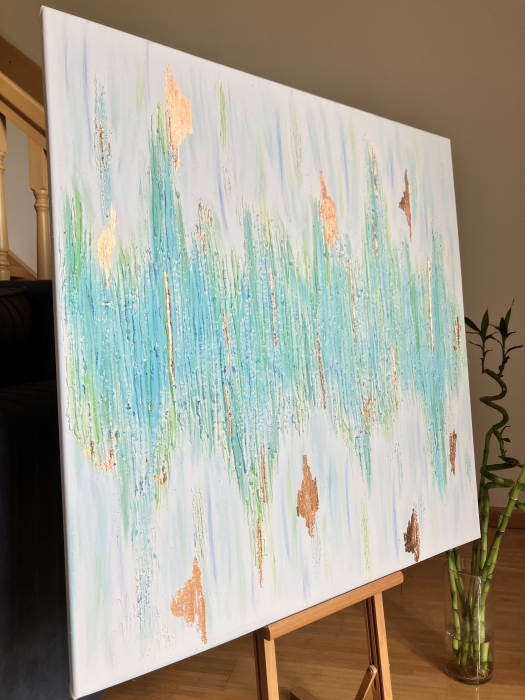 "FRECVENTA BLANDETII" - Tablou unicat abstract cu pasta texturata [3]