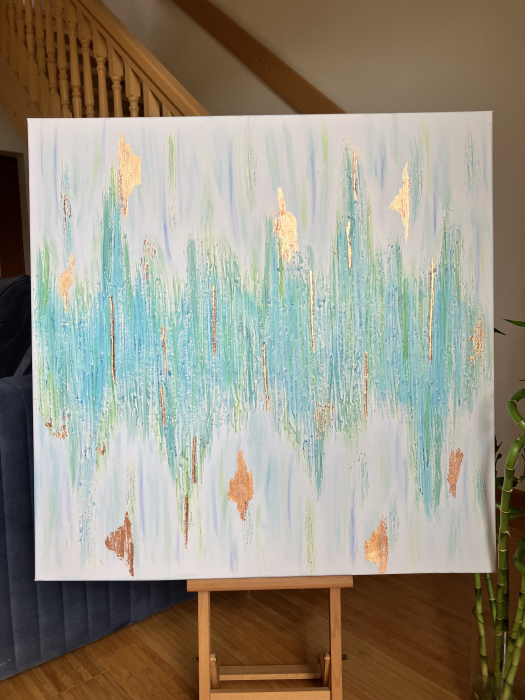 "FRECVENTA BLANDETII" - Tablou unicat abstract cu pasta texturata [2]