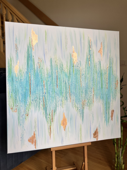 "FRECVENTA BLANDETII" - Tablou unicat abstract cu pasta texturata [1]