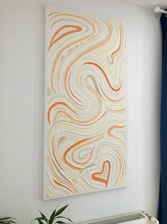 Iata Noutatile - "ECOURILE SUFLETULUI MEU" - Tablou unicat cu pasta texturata