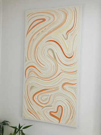 "ECOURILE SUFLETULUI MEU" - Tablou unicat cu pasta texturata [4]