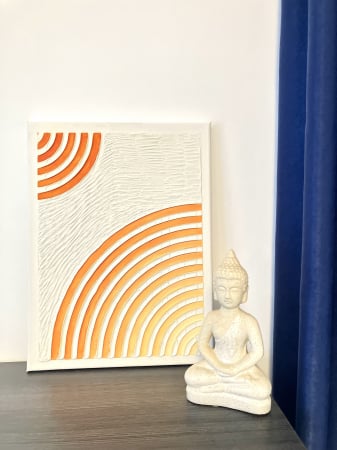 Toate Tablourile - "RASARIT ETERN" - Tablou unicat cu pasta texturata