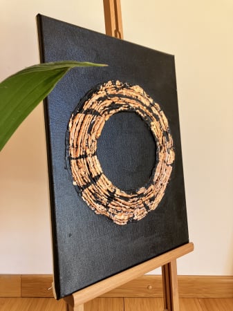 Toate Tablourile - "CERCUL PROTECTOR" - Tablou unicat cu pasta texturata