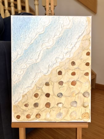 "MURMURUL VALURILOR" - Tablou unicat cu pasta texturata [4]