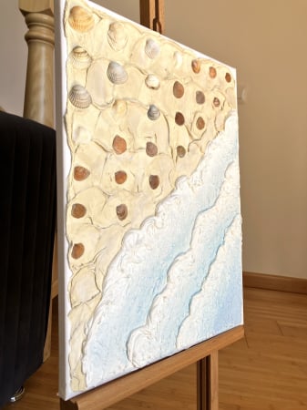 "MURMURUL VALURILOR" - Tablou unicat cu pasta texturata [2]