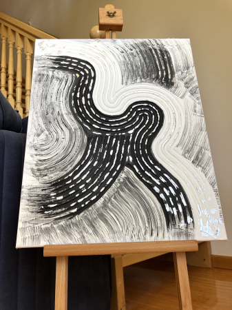 "ZBOR LUMINAT" - Tablou unicat cu pasta texturata [3]