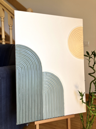 "IN RAZELE SOARELUI" - Tablou cu pasta texturata [2]