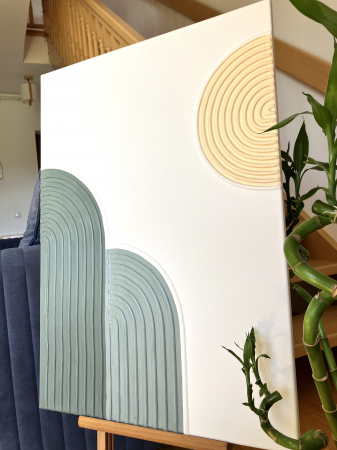 "IN RAZELE SOARELUI" - Tablou cu pasta texturata [1]