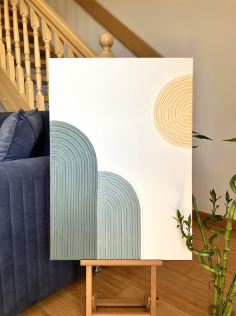 "IN RAZELE SOARELUI" - Tablou cu pasta texturata [3]