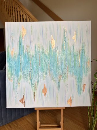 "FRECVENTA BLANDETII" - Tablou unicat abstract cu pasta texturata [1]