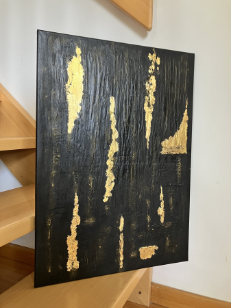 Toate Tablourile - "VINTAGE" - Tablou abstract unicat cu pasta texturata