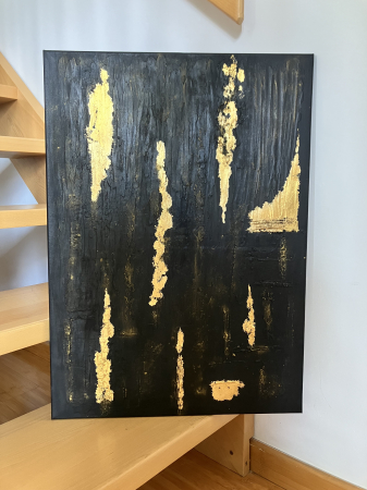 "VINTAGE" - Tablou abstract unicat cu pasta texturata [1]