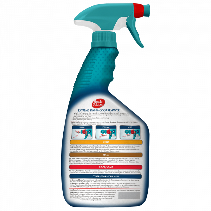 Solutie indepartare pete si mirosuri caini, Bramton Simple Solution, Extreme, 945 ml [3]