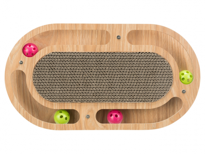 Trixie Carton de Zgariat cu Cadru de Lemn si 4 Bilute 46 x 4 x 25 [2]