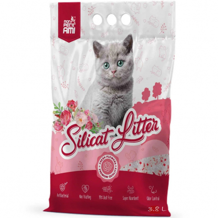 Pisici - Asternut igienic pentru pisici Mon Petit Ami Floral, 3.8L