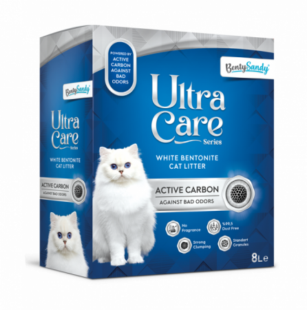 Igienă - Asternut Igienic Ultra Care Carbon Activ pentru Pisici, 8L