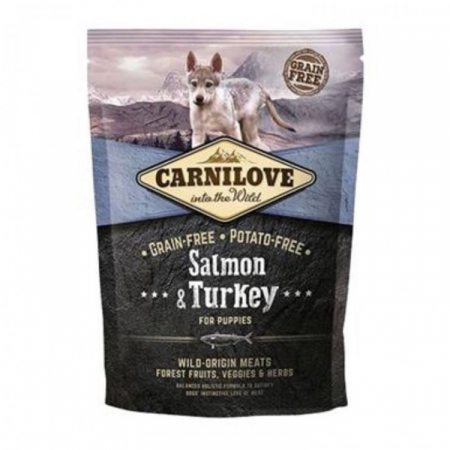 Hrană uscată - Carnilove Salmon and Turkey Puppies 1.5 kg