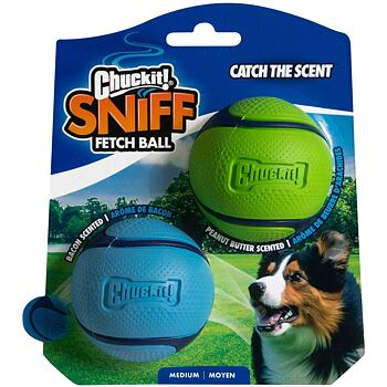 Jucării - Chuckit! Sniff Ball Combo Bacon & Unt de Arahide 6,5 cm – Set de 2