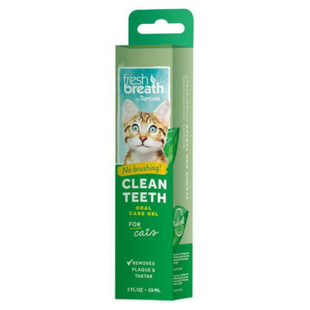 Igienă dentară - Gel dentar pentru pisici, Tropiclean, 59 ml