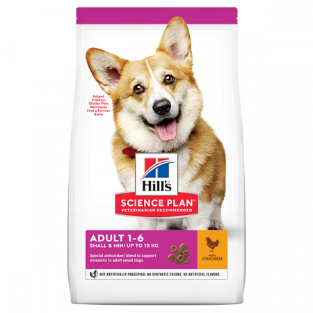 Hrană uscată - Hrana pentru caini Hill's SP Canine Adult Small and Mini Chicken 1.5 kg