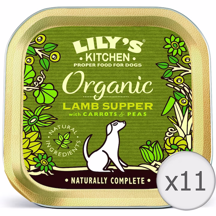 Hrană umedă - Hrana umeda pentru caini Lily's Kitchen Organic Lamb Supper, 11 x 150g