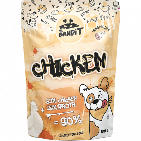 Hrană umedă - HRANĂ UMEDĂ PENTRU CÂINI MR. BANDIT MONOPROTEIN, PUI IN SOS