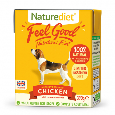 Hrană umedă - Hrana umeda pentru caini Naturediet Feel Good cu Pui, orez si cartofi 390 g