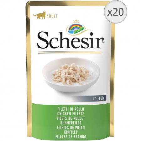 Hrană umedă - Hrana umeda pentru pisici Schesir pui file 20x85gr