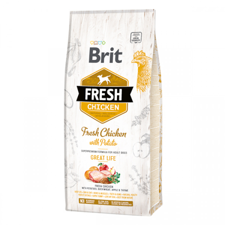 Câini - Hrana uscata pentru caini Brit Fresh, Pui proaspat si cartofi