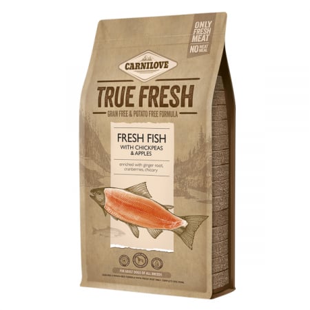 Hrană uscată - Hrana uscata pentru caini Carnilove True Fresh, Adult, Peste, 1.4 Kg