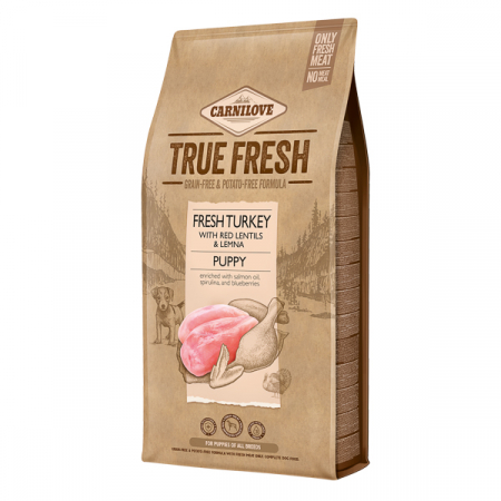 Câini - Hrana uscata pentru caini Carnilove True Fresh, Curcan, Puppy, 11.4 kg