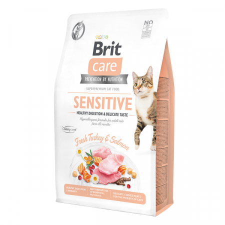 Hrană pentru pisici - Hrana uscata pentru pisici Brit Care GF, Healthy Digestion & Delicate Taste