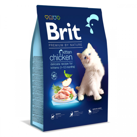 Hrană pentru pisici - Hrana uscata pentru pisici Brit Premium By Nature Kitten, Chicken, 8Kg