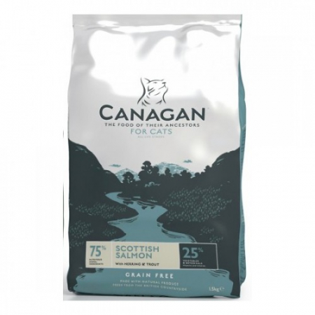 Hrană uscată - Hrana uscata pentru pisici Canagan cu somon 4 kg