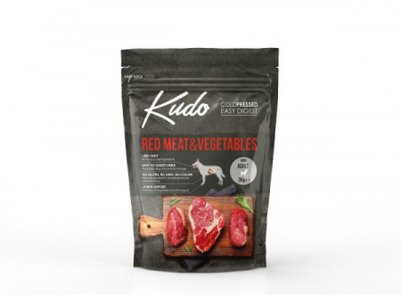 Câini - Kudo Adult Mini - Hrana uscata, presata la rece - Carne rosie si Legume - 3kg