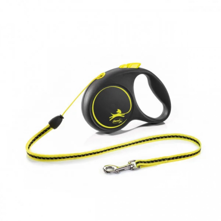 Lese - Lesa retractabila, cu fir - Flexi Fun - M - Neon