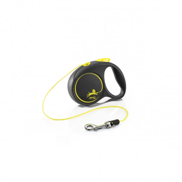 Lese - Lesa retractabila, cu fir - Flexi Fun - XS - Neon