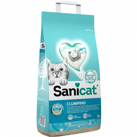 Igienă - Nisip litiera Sanicat Clumping, Marseille, 8 l