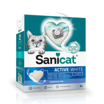 Igienă - Nisip pentru litiera Sanicat Active White 6 L