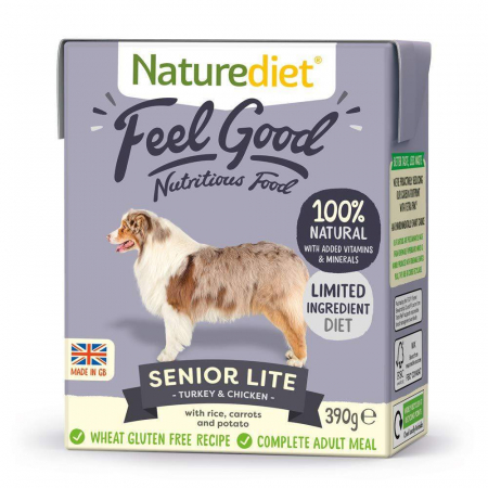 Hrană umedă - Pate Naturediet Feel Good Senior Lite, 390 g