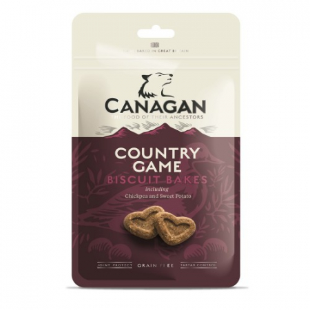 Recompense - Recompense pentru caini biscuiti Canagan Grain Free cu rata si vanat 150 g