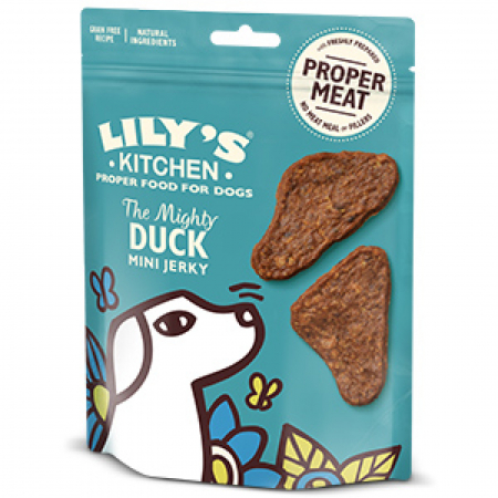 Recompense - Recompense pentru caini Lily's Kitchen The Mighty Duck Mini Jerky, 70g