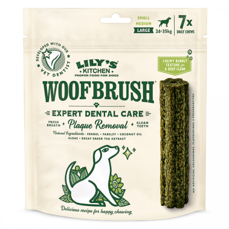 Recompense - Recompense pentru caini Lily's Kitchen Woofbrush, Large, Natural Dental Dog Chew, 7 Pack, 329g