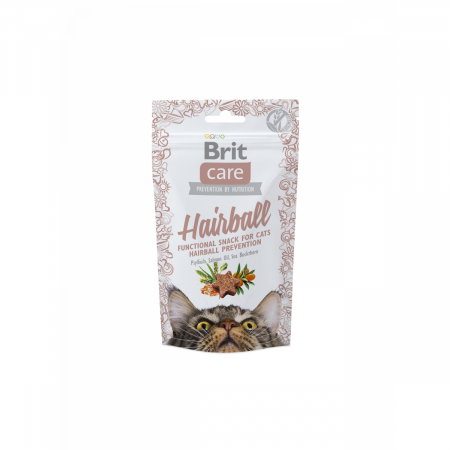 Recompense - Recompense pentru pisici Brit Care Cat Snack Hairball 50 g
