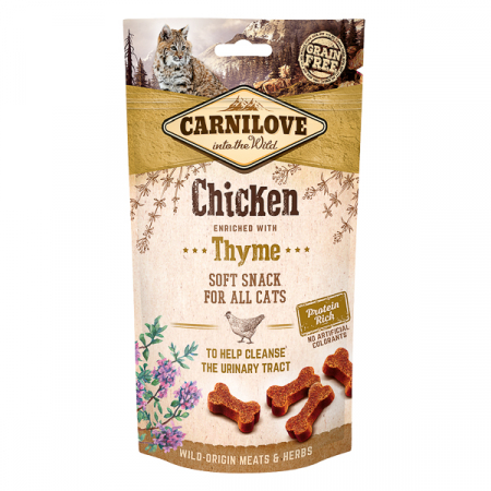 Recompense - Recompense pentru pisici Carnilove, Pui & Cimbru, 50g
