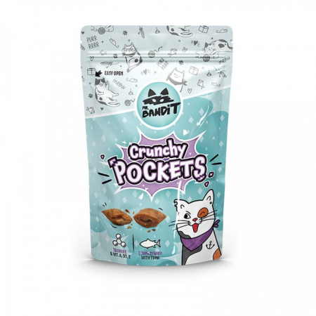 Pisici - RECOMPENSE PENTRU PISICI MR. BANDIT CAT CRUNCHY POCKETS, TON, 40 G