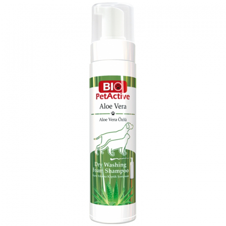 Sampoane si balsamuri - Sampon cu spuma uscata pentru caini si pisici, BIOPET Aloe Vera Dry Washing Foam Shampoo 200ML