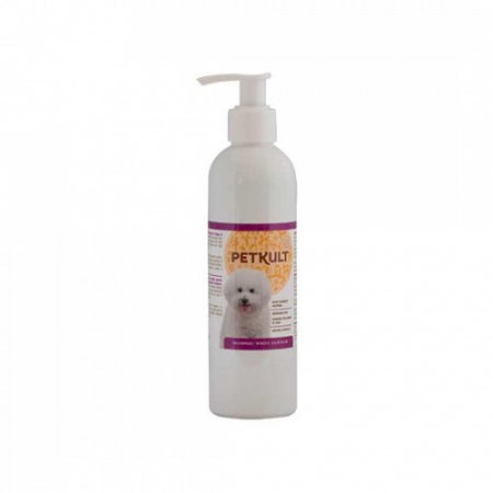 Câini - Sampon pentru blana alba Petkult 250 ml