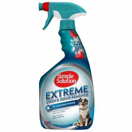 Câini - Solutie indepartare pete si mirosuri caini, Bramton Simple Solution, Extreme, 945 ml